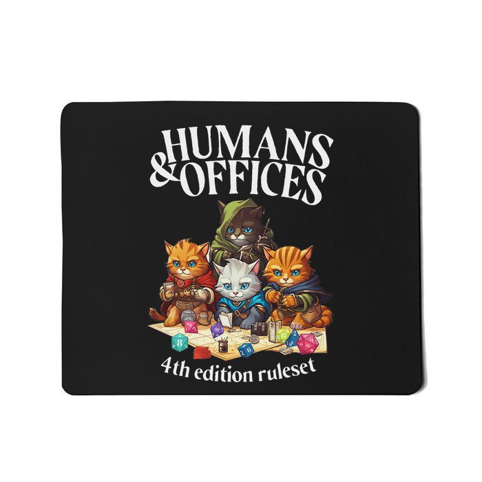 Rpg Gamer Cat Dice Fail Funny Nerdy Geek Mousepad