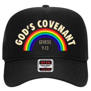 Rainbow Gods Covenant 913 Bible Christian Lover High Crown Mesh Back Trucker Hat