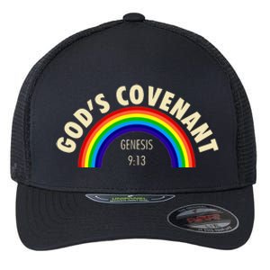 Rainbow Gods Covenant 913 Bible Christian Lover Flexfit Unipanel Trucker Cap