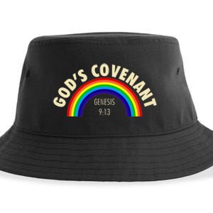 Rainbow Gods Covenant 913 Bible Christian Lover Sustainable Bucket Hat