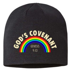 Rainbow Gods Covenant 913 Bible Christian Lover Sustainable Beanie