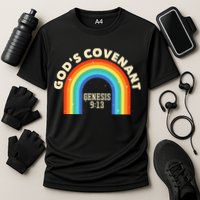Rainbow God's Covenant Genesis 913 Bible Christian Lover Cooling Performance Crew T-Shirt