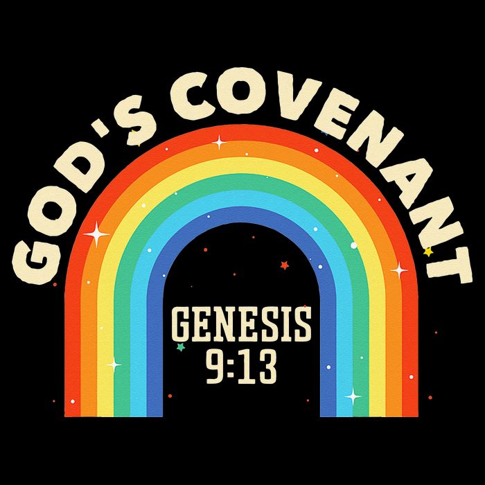 Rainbow God's Covenant Genesis 913 Bible Christian Lover Cooling Performance Crew T-Shirt