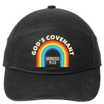 Rainbow God's Covenant Genesis 913 Bible Christian Lover 7-Panel Snapback Hat