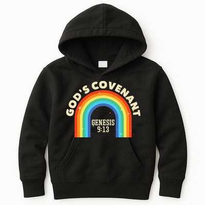 Rainbow God's Covenant Genesis 913 Bible Christian Lover Kids Hoodie