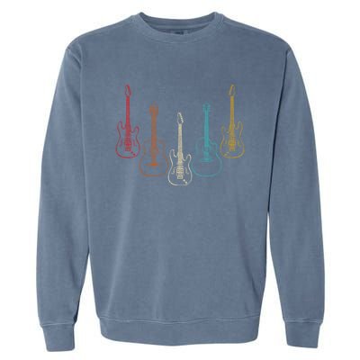 Retro Guitar Cute Gift Garment-Dyed Sweatshirt