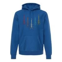 Retro Guitar Cute Gift Premium Hoodie