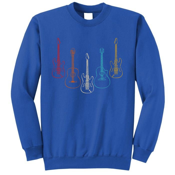 Retro Guitar Cute Gift Tall Sweatshirt