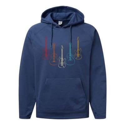 Retro Guitar Cute Gift Performance Fleece Hoodie