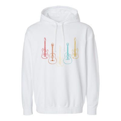 Retro Guitar Cute Gift Garment-Dyed Fleece Hoodie