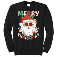 Retro Groovy Christmas Trendy Santa Claus Holiday Funny Sweatshirt