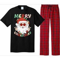 Retro Groovy Christmas Trendy Santa Claus Holiday Funny Pajama Set