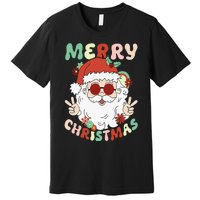 Retro Groovy Christmas Trendy Santa Claus Holiday Funny Premium T-Shirt