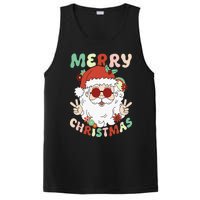 Retro Groovy Christmas Trendy Santa Claus Holiday Funny PosiCharge Competitor Tank