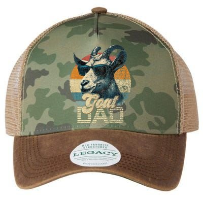 Retro Goat Dad Best Goat Daddy Funny Fathers Day Legacy Tie Dye Trucker Hat