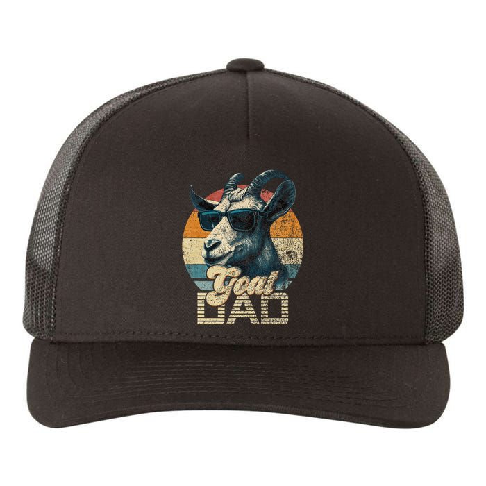 Retro Goat Dad Best Goat Daddy Funny Fathers Day Yupoong Adult 5-Panel Trucker Hat