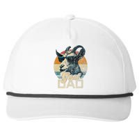 Retro Goat Dad Best Goat Daddy Funny Fathers Day Snapback Five-Panel Rope Hat