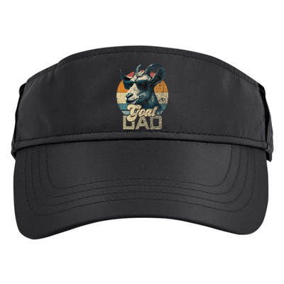 Retro Goat Dad Best Goat Daddy Funny Fathers Day Adult Drive Performance Visor