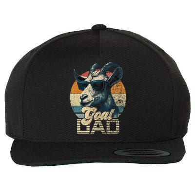 Retro Goat Dad Best Goat Daddy Funny Fathers Day Wool Snapback Cap