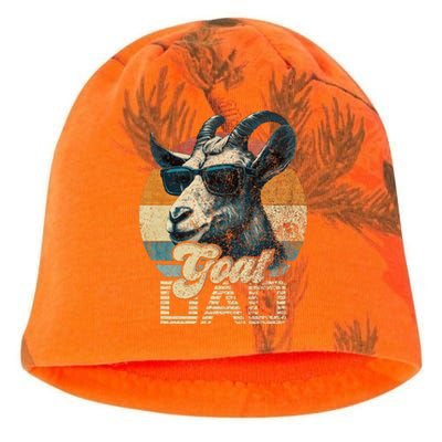 Retro Goat Dad Best Goat Daddy Funny Fathers Day Kati - Camo Knit Beanie