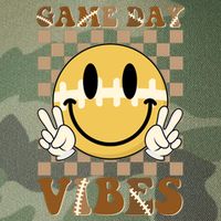 Retro Game Day Vibes Smiley Emoji Football Fan Legacy Tie Dye Trucker Hat