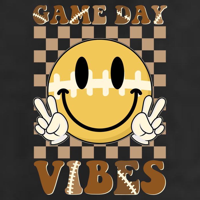 Retro Game Day Vibes Smiley Emoji Football Fan Hat