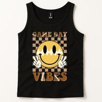 Retro Game Day Vibes Smiley Emoji Football Fan Tank Top