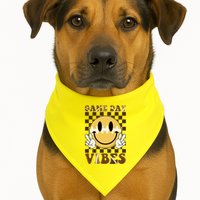 Retro Game Day Vibes Smiley Emoji Football Fan USA-Made Doggie Bandana