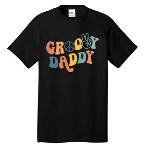 Retro Groovy Daddy Gifts for Dad Fathers Day Tall T-Shirt