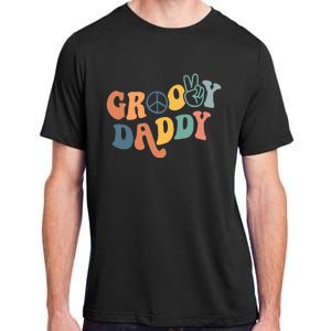 Retro Groovy Daddy Gifts for Dad Fathers Day Adult ChromaSoft Performance T-Shirt