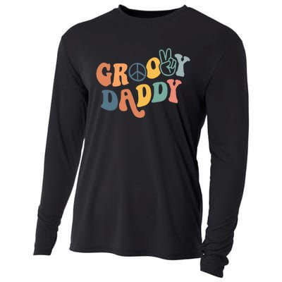 Retro Groovy Daddy Gifts for Dad Fathers Day Cooling Performance Long Sleeve Crew