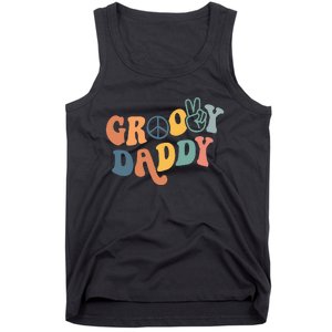 Retro Groovy Daddy Gifts for Dad Fathers Day Tank Top