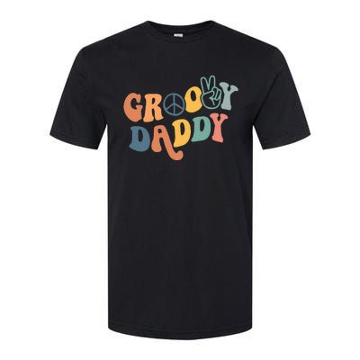 Retro Groovy Daddy Gifts for Dad Fathers Day Softstyle® CVC T-Shirt