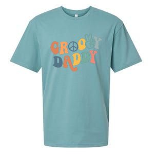 Retro Groovy Daddy Gifts for Dad Fathers Day Sueded Cloud Jersey T-Shirt