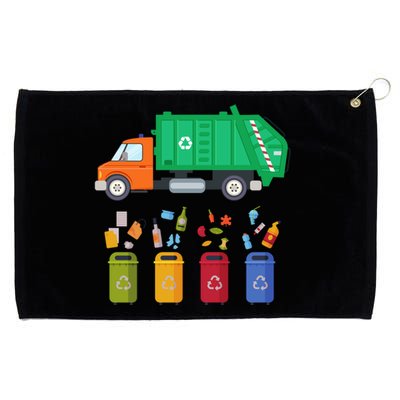 Recycling Garbage Day Gift Garbage Truck Funny Gift Funny Gift Grommeted Golf Towel