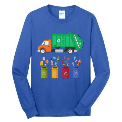 Recycling Garbage Day Gift Garbage Truck Funny Gift Funny Gift Tall Long Sleeve T-Shirt