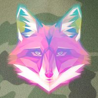 Retro Glowing Digital Polygon Fox Legacy Tie Dye Trucker Hat