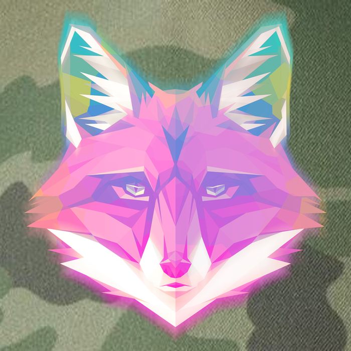 Retro Glowing Digital Polygon Fox Legacy Tie Dye Trucker Hat