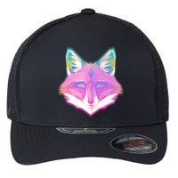 Retro Glowing Digital Polygon Fox Flexfit Unipanel Trucker Cap