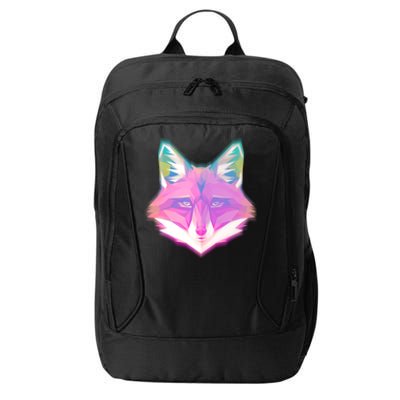 Retro Glowing Digital Polygon Fox City Backpack