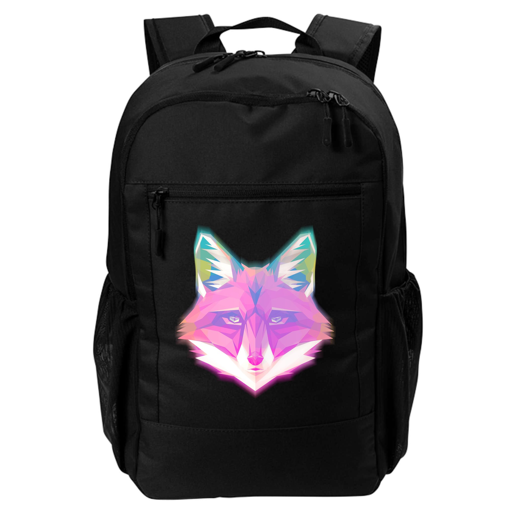 Retro Glowing Digital Polygon Fox Backpack