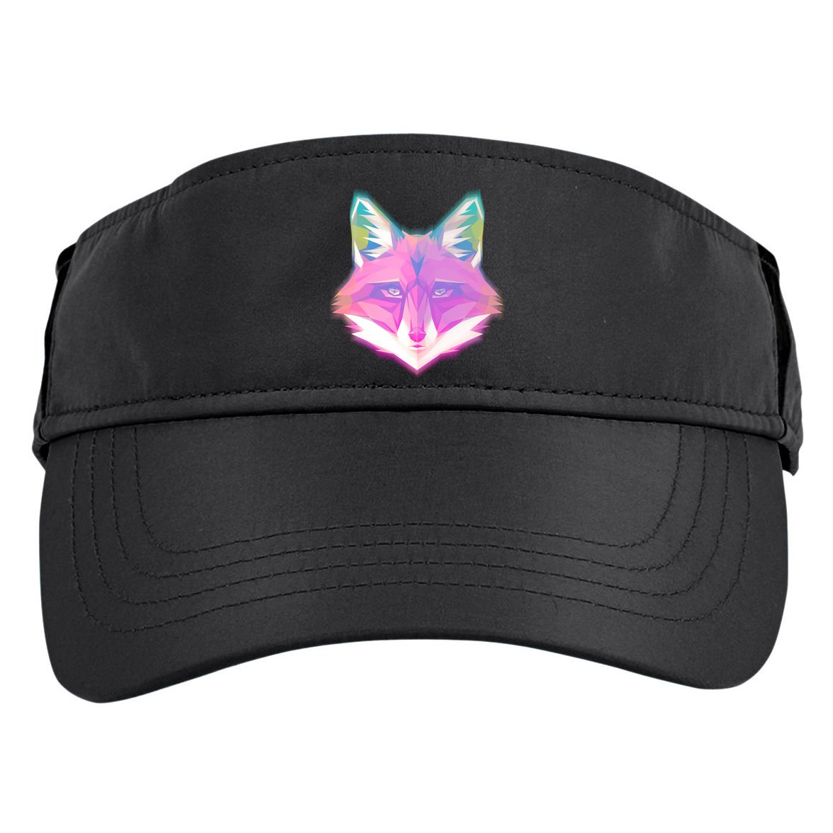 Retro Glowing Digital Polygon Fox Adult Drive Performance Visor