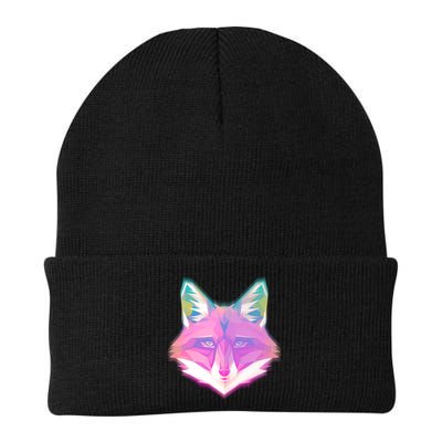 Retro Glowing Digital Polygon Fox Beanie