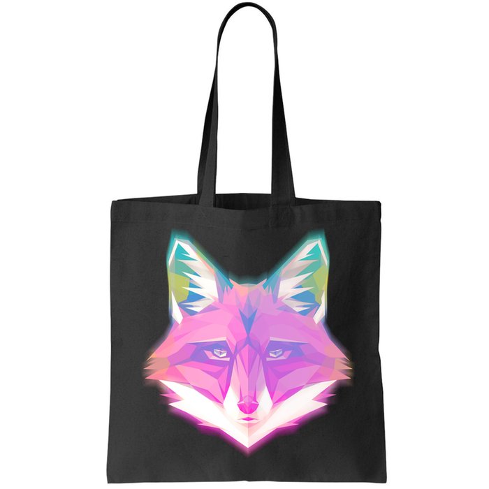 Retro Glowing Digital Polygon Fox Bag