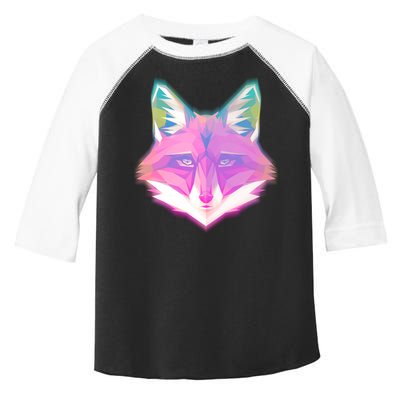 Retro Glowing Digital Polygon Fox Toddler Fine Jersey T-Shirt