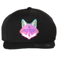 Retro Glowing Digital Polygon Fox Wool Snapback Cap