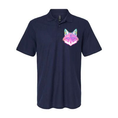 Retro Glowing Digital Polygon Fox Softstyle Adult Sport Polo