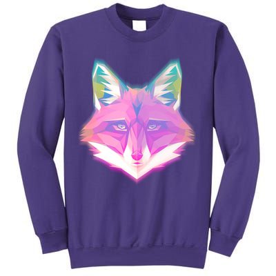 Retro Glowing Digital Polygon Fox Sweatshirt