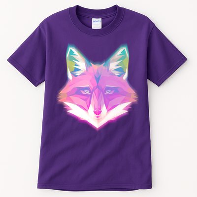 Retro Glowing Digital Polygon Fox Tall T-Shirt