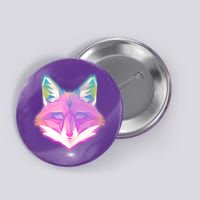 Retro Glowing Digital Polygon Fox Button